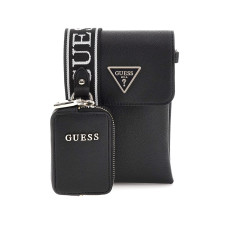 GUESS Latona Flap Chit Chat – Black – dámská crossbody kabelka