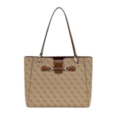 GUESS Nolana Noel Tote – Latte Logo – dámská kabelka