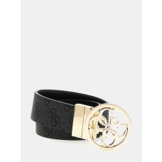 GUESS Nolana Adjustable & Reversible Belt – Coal Logo – dámský oboustranný pásek