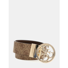 GUESS Nolana Adjustable & Reversible Belt – Latte Logo – dámský oboustranný pásek