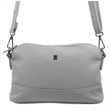 Světle šedá crossbody dámská kabelka se třemi oddíly 5414-BB